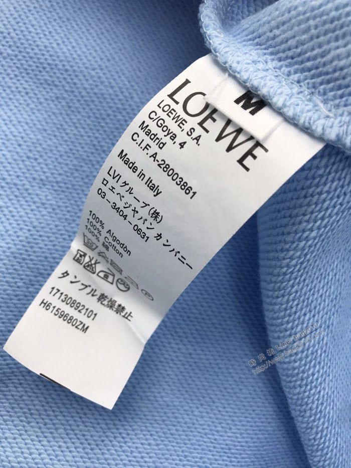 Loewe男裝 羅意威20SS最新天鵝植絨圖案套頭圓領衛衣 情侶款刺繡貼片LOGO衛衣  ydi3501